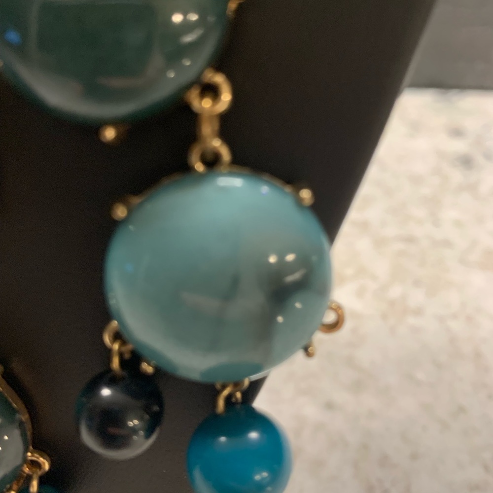 Turquoise and Green Statement Necklace - Picture 2 of 3